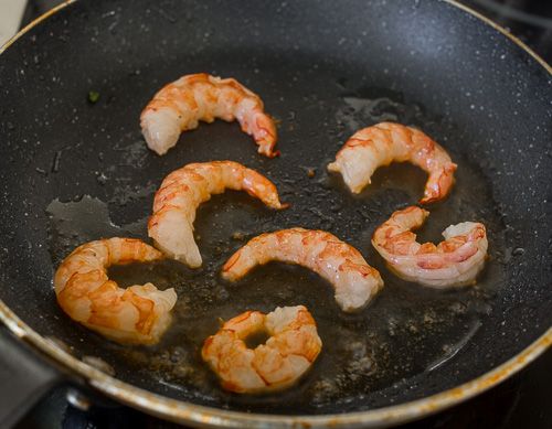 Cook the shrimp