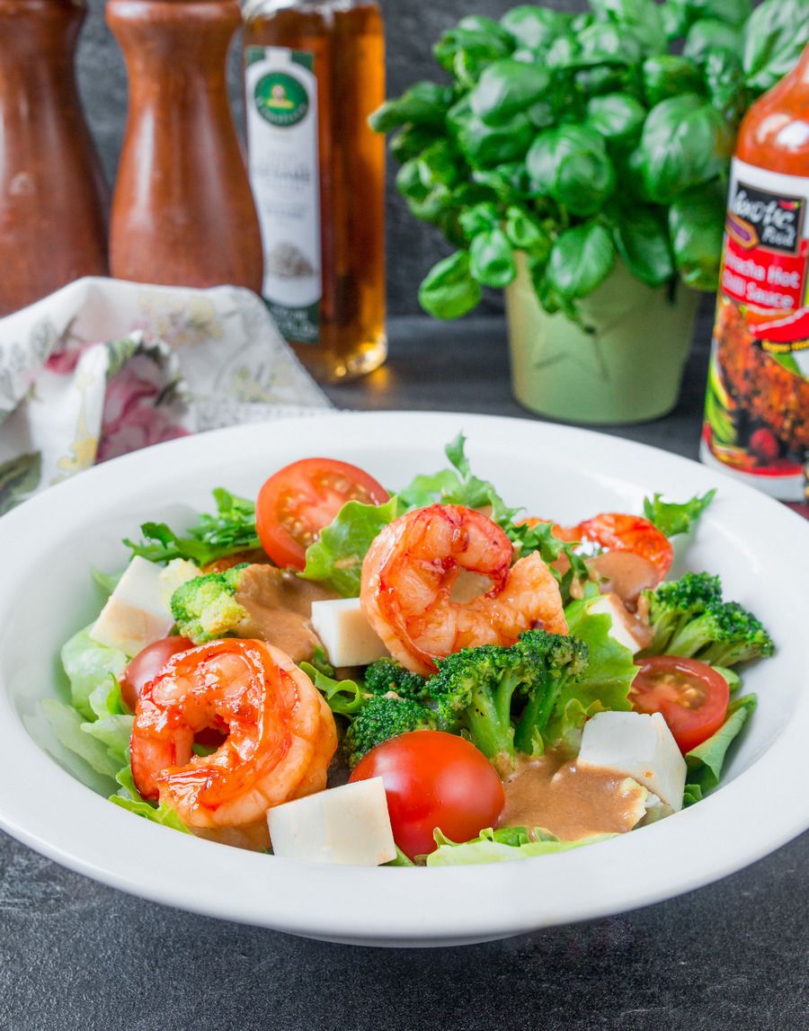 Spicy Shrimp Salad with Peanut Dressing