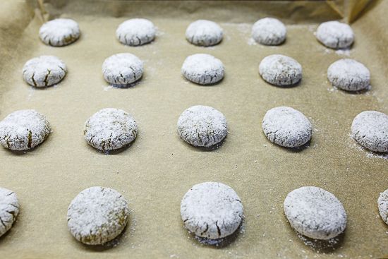 Put the cookies on baking sheet