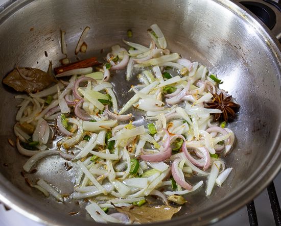 Cook the onions
