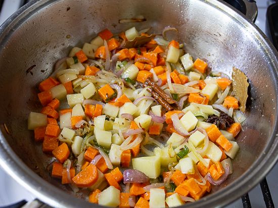 Add potatoes and carrots