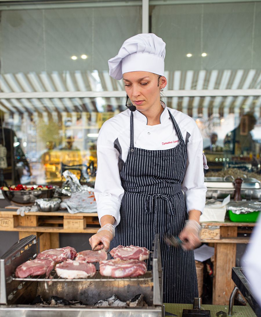 Tatyana Nazaruk leads a cooking class