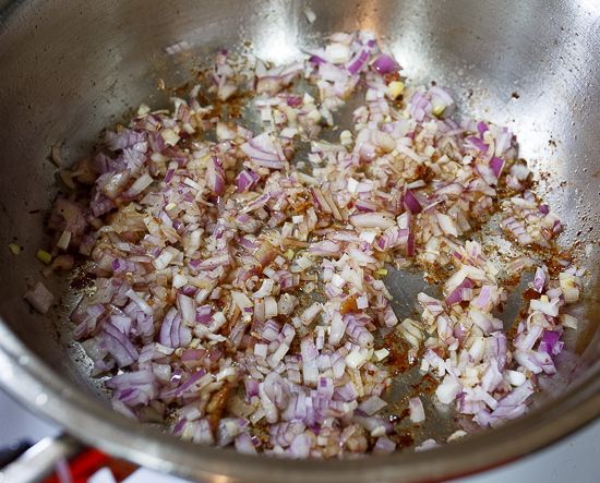 Cook the onion