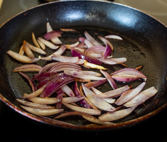 Cook the onions