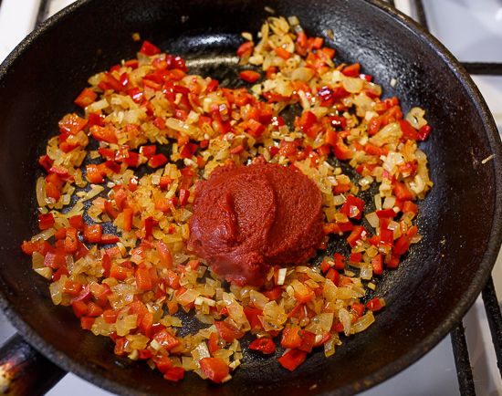Add the tomato paste