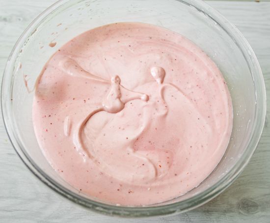 Add strawberry puree