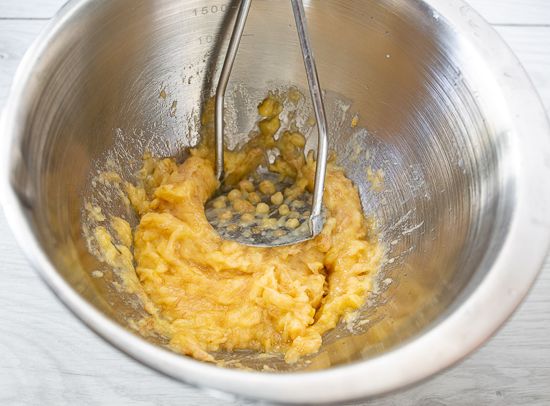 Mash the bananas