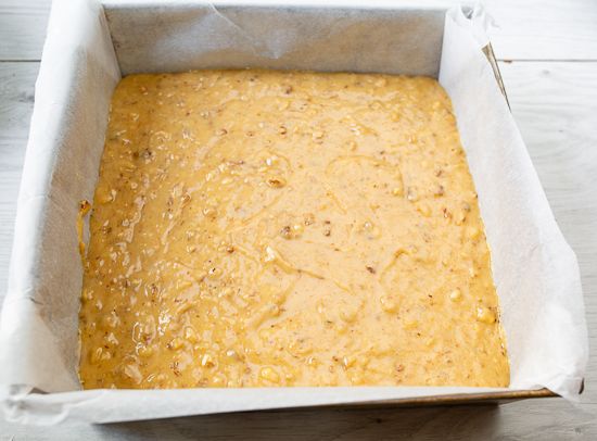 Pour into a baking pan