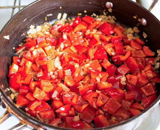Add bell peppers