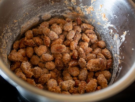 Cook the almonds