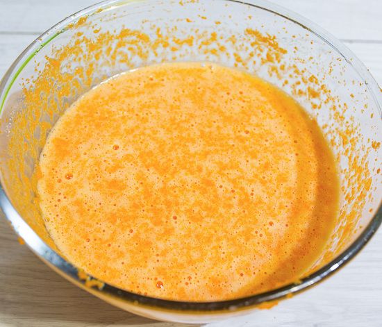 Making carrot batter