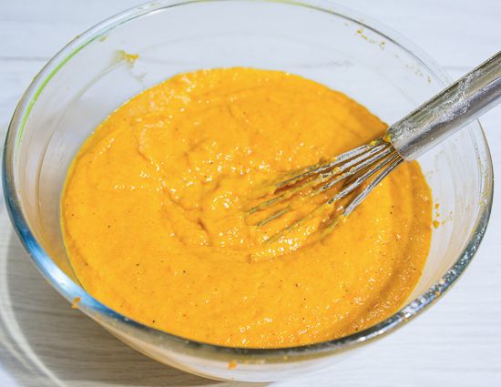 Making carrot batter