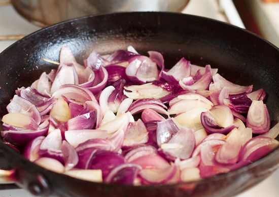 Cook the onions