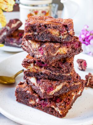 Raspberry Cream Cheese Brownies
