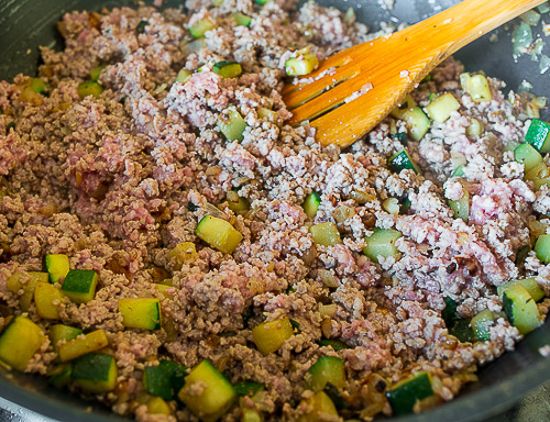 Cook the ground meat