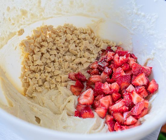 Add strawberries and chocolate