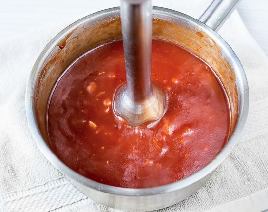 Puree the sauce