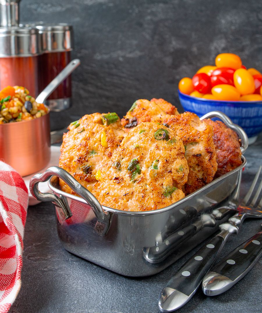Sweet Corn & Green Bean Chicken Fritters
