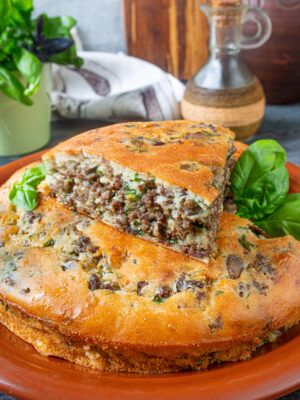 Hearty Meat and Mushroom Casserole