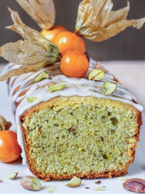Pistachio and Ricotta Loaf Cake