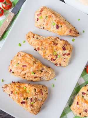 Savory Cheese and Ham Scones
