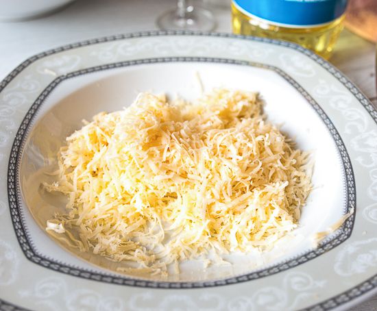 Grate the cheese