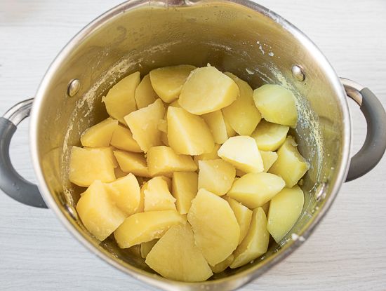 Boil the potatoes
