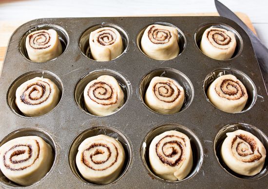 Place rolls in a muffin tin