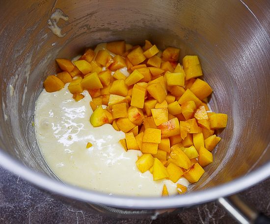 Add the peaches