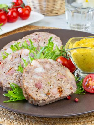 Rolled Meatloaf with Smoked Bacon and Sun-Dried Tomatoes