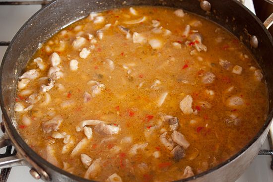 Add chicken and beans