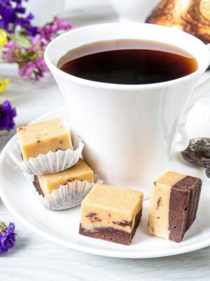 Double-Layer Chocolate Peanut Butter Fudge
