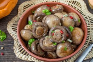 Easy Pickled Mushrooms with Honey
