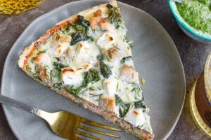 Savory Salmon, Feta, and Spinach Quiche