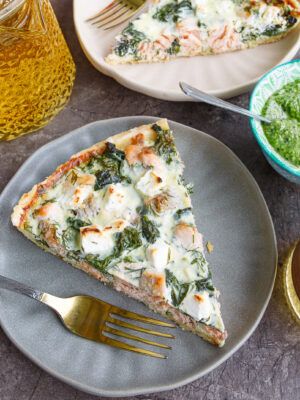 Savory Salmon, Feta, and Spinach Quiche