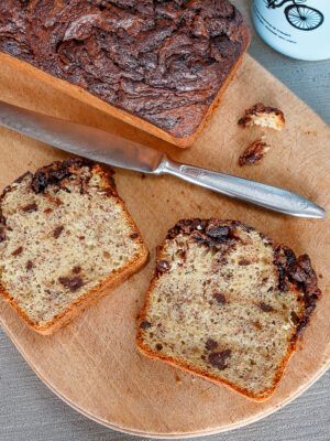 Banana Bread with Nutella Swirl