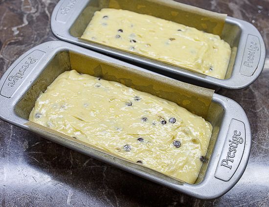 Pour the batter into pans