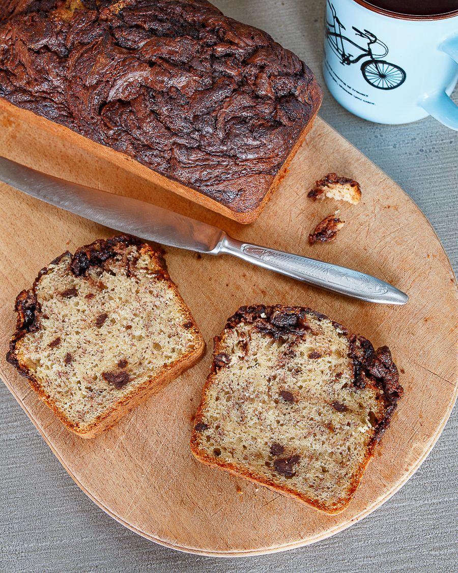 Banana Bread with Nutella Swirl