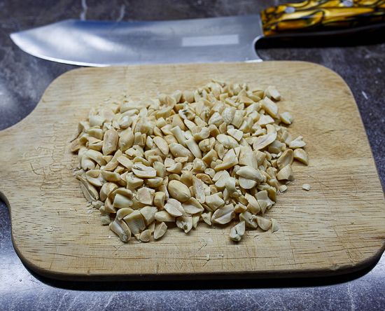 Chop the peanuts