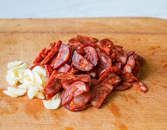 Chorizo and garlic
