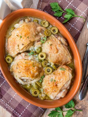 Braised Chicken with Olives and Thyme