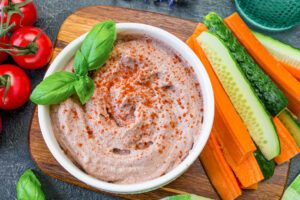 3-Ingredient Quick Red Bean Hummus