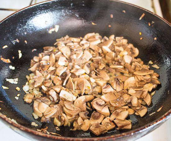 Cook the mushrooms