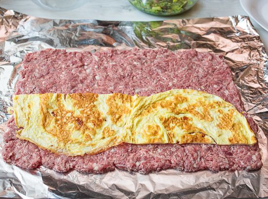 Assemble the meat roll