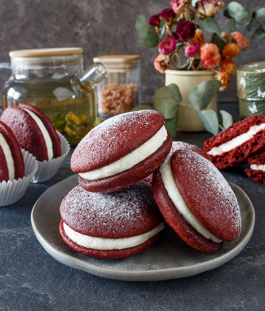 Red Velvet Whoopie Pies