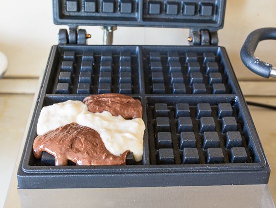 Place batter into a waffle iron