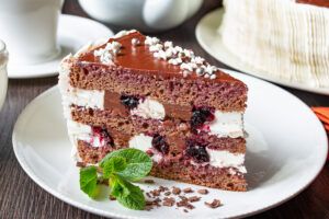 Blackcurrant & Chocolate Layer Cake