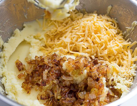 Add cheese and onion