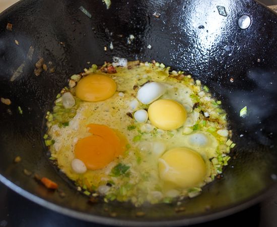 Cook the eggs