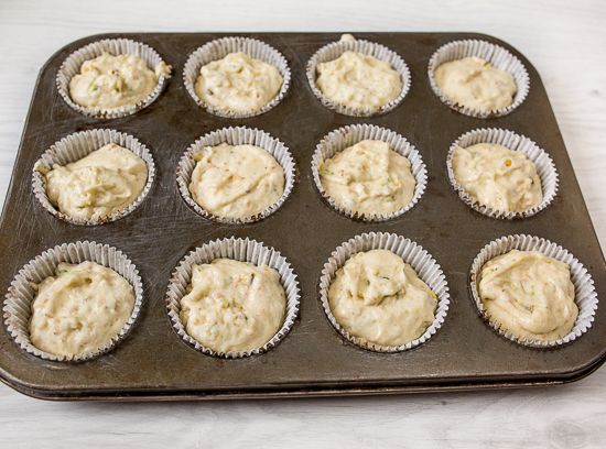 Spoon the batter into muffin tins